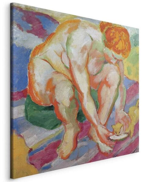 Quadro - Nude with cat (Franz Marc)