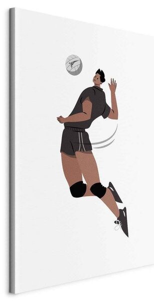 Quadro - Volleyball Player on a White Background - Illustration