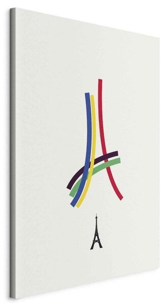 Quadro - Eiffel Tower - Colorful Graphics - Abstraction