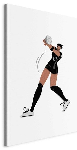 Quadro - Female Volleyball Player Illustration