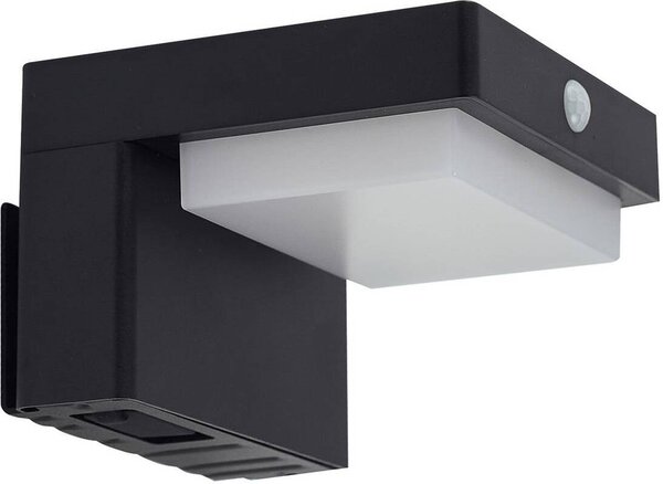 Lindby LED lampada solare da parete Eleazar, nero, sensore