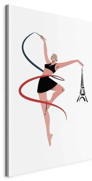 Quadro - Rhythmic Gymnastics - Illustration of a Woman With a Ribbon