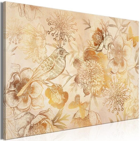 Quadro - Golden Mosaic of Nature (1 Part) Wide