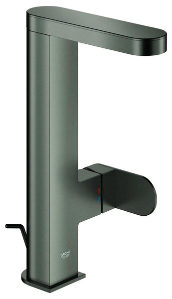 Miscelatore monocomando Grohe Plus per lavabo, dimensione L, con erogatore estraibile, finitura grafite spazzolato, confezione singola