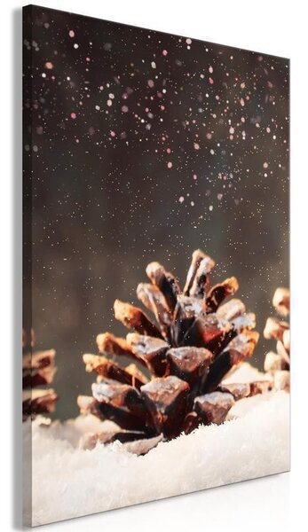 Quadro - Winter Pine Cone (1 Part) Vertical