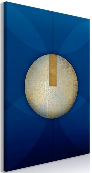 Quadro - In the Shadow of Classic Blue (1-part) - Golden Circle in Abstraction