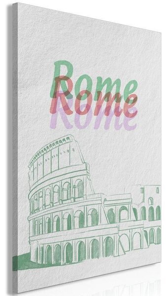 Quadro - Rome in Watercolours (1 Part) Vertical