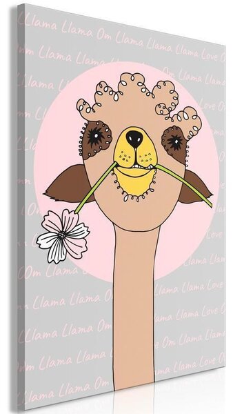 Quadro - Happy Llama (1 Part) Vertical