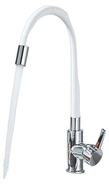 Miscelatore da cucina, con bocchetta girevole a 360°, comando monoleva, colore bianco