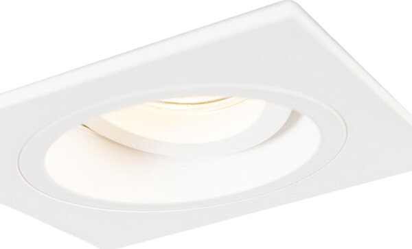 Faretto da incasso smart bianco quadrato con WiFi GU10 - Chuck