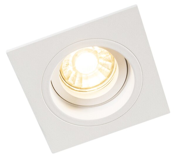 Faretto da incasso smart bianco quadrato con WiFi GU10 - Chuck