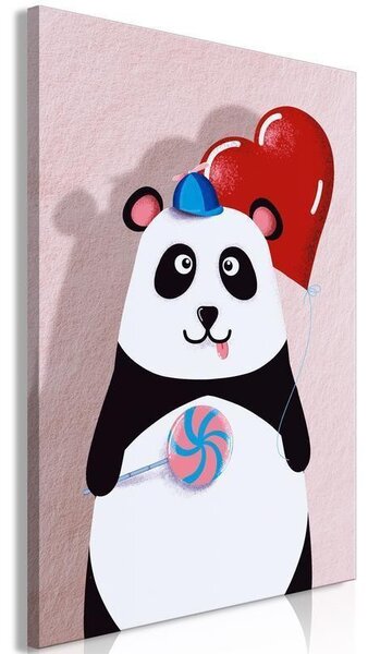 Quadro - Panda with a Balloon (1 Part) Vertical