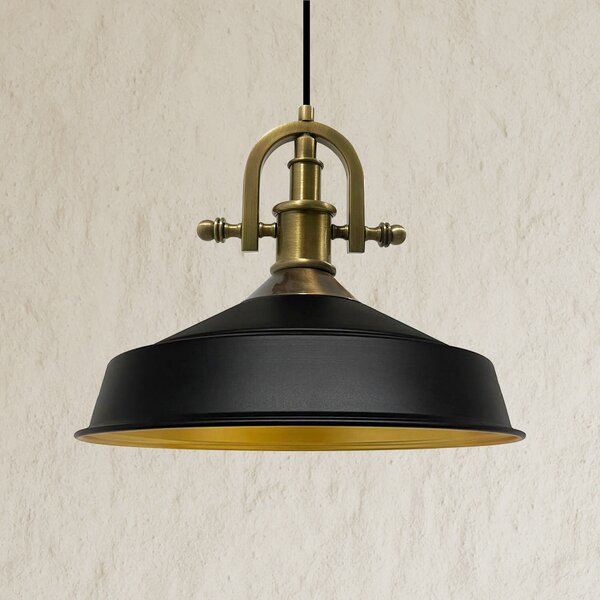 Lampada a sospensione | Asletl-Marine | Lampada a sospensione in metallo industriale nera lampada a sospensione vintage