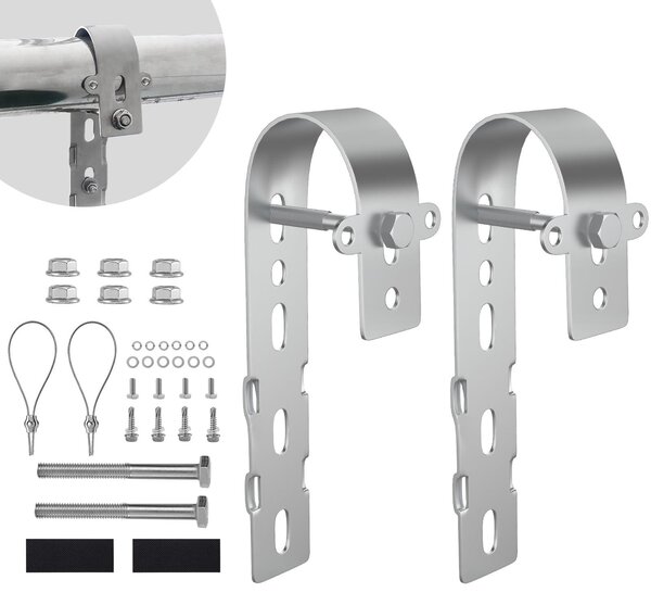 2 supporti regolabili per pannelli solari, ganci, balcone