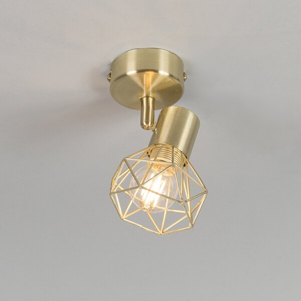 Set di 4 Faretti Art Déco orientabili e inclinabili in ottone - Mosh