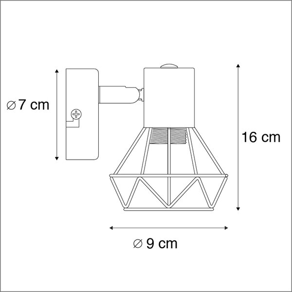 Set di 2 faretti Art Déco orientabili e inclinabili in ottone - Mosh