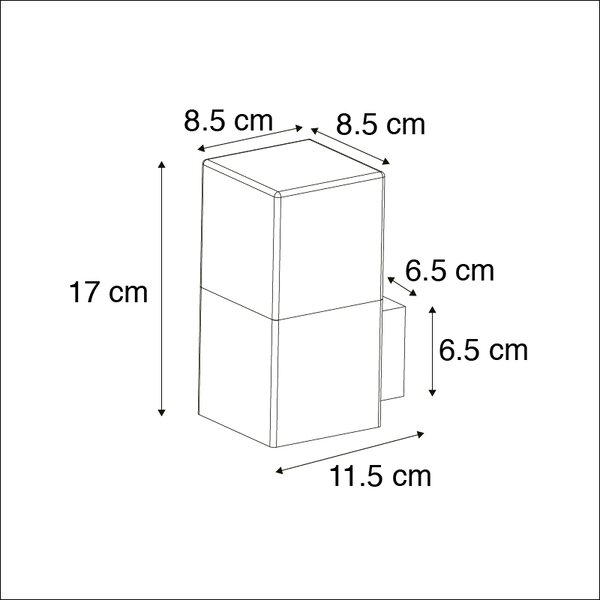 Applique antracite IP44 - DENMARK