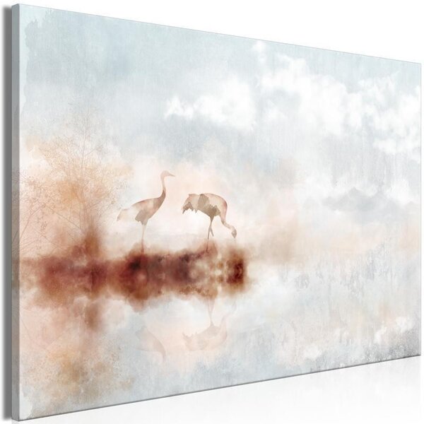 Quadro - Cranes in the Morning (1 Part) Wide