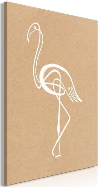 Quadro - White Flamingo (1 Part) Vertical