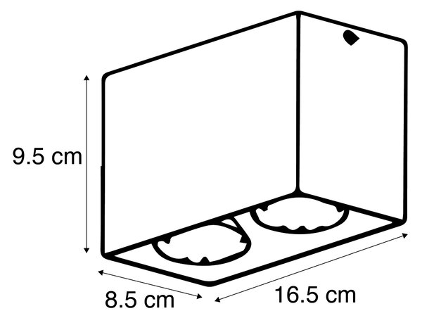Faretto di design bianco - Qubo 2