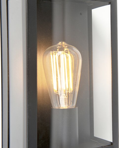 Lampada da parete per esterni nera con sensore di movimento IP44 - Rotterdam