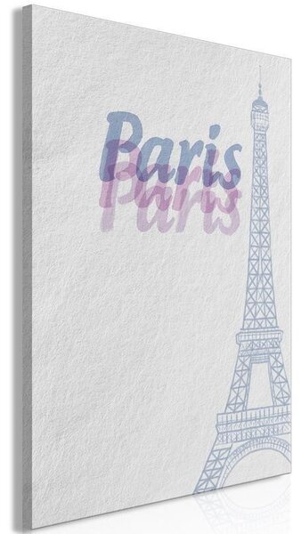 Quadro - Paris in Watercolours (1 Part) Vertical