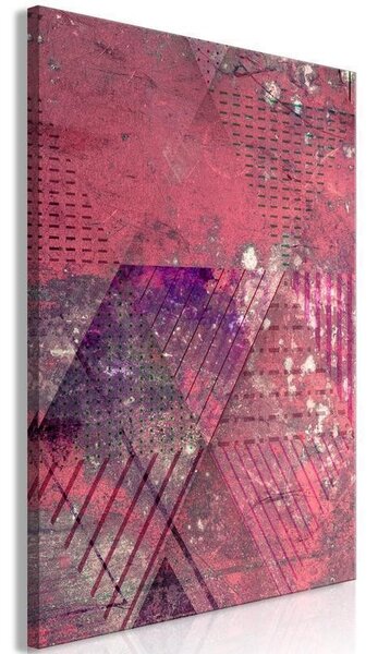 Quadro - Crimson Abstraction (1 Part) Vertical