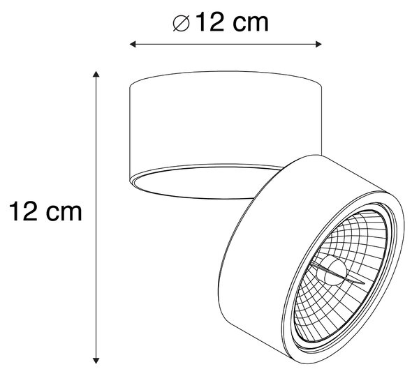 Set di 2 faretti moderni bianchi rotondi orientabili - Go Nine