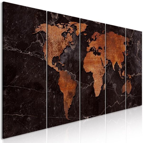 Quadro - Copper Map (5 Parts) Narrow