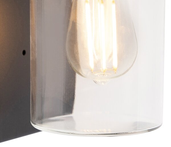 Lampada da parete per esterni moderna in acciaio inossidabile nero IP44 - Jarra