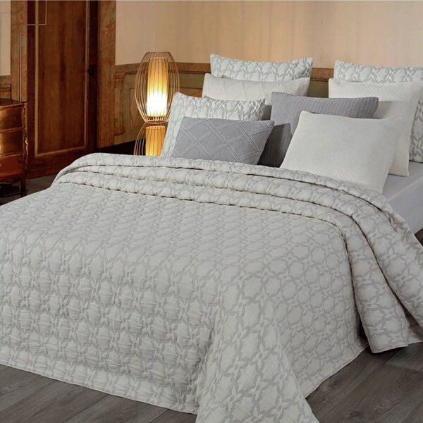 Copriletto matrimoniale Botticelli Home Rossana in cotone jacquard