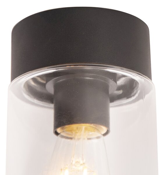 Plafoniera moderna nera 22,6 cm IP44 - Jarra