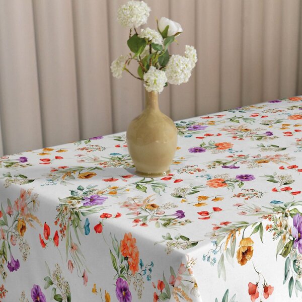 Tovaglia da tavolo con tovaglioli Botticelli Home Multifiore