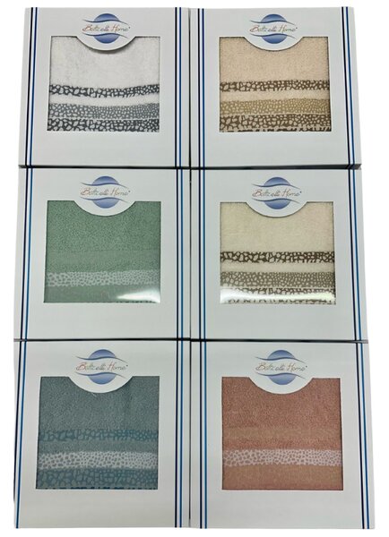 Set asciugamano bagno viso e ospite Cubagua Botticelli Home
