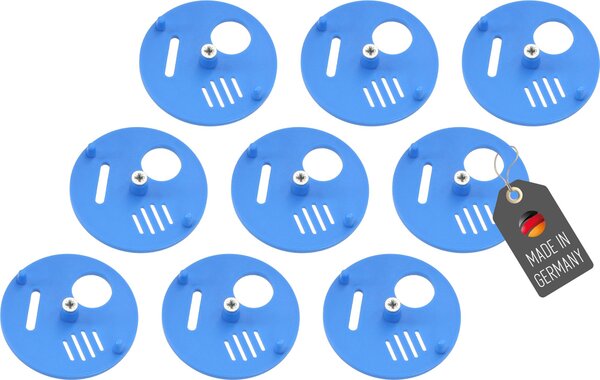 Set da 9 pezzi di riduttori per l'apertura di volo delle api, rosetta blu, girevole, porta d'ingresso a nido d'ape, barriera anti-fuchi, cancello, apicoltore, attrezzatura per l'apicoltura, arnia, uscita di emergenza per le api