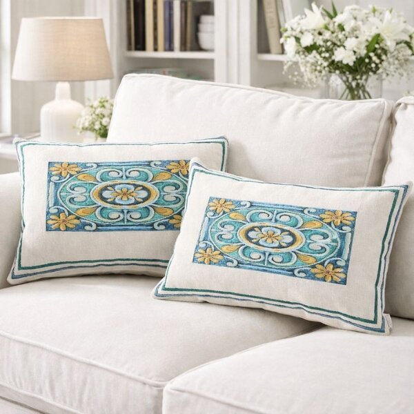 Cuscino rettangolare Noto Botticelli Home fantasia mediterranea