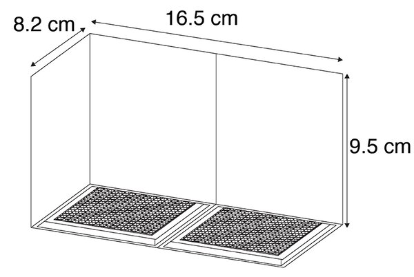 Faretto design nero 2 luci - QUBO Honey