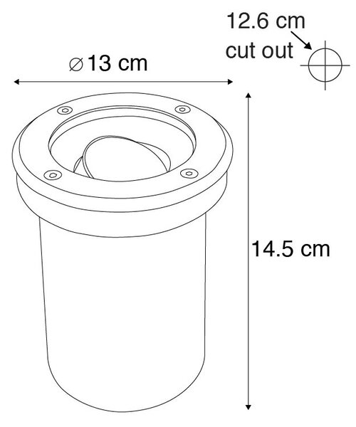 Set di 5 faretti da esterno in acciaio inossidabile IP65 - Delux