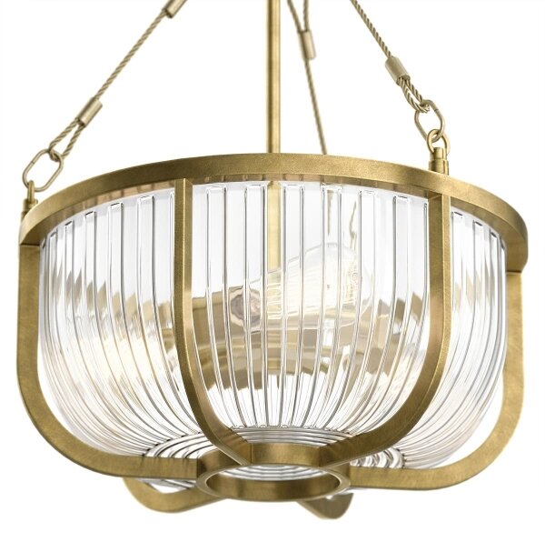 Quintiesse QN-ROUX3-NBR - Lampadario a catena ROUX 3xE27/60W/230V dorato