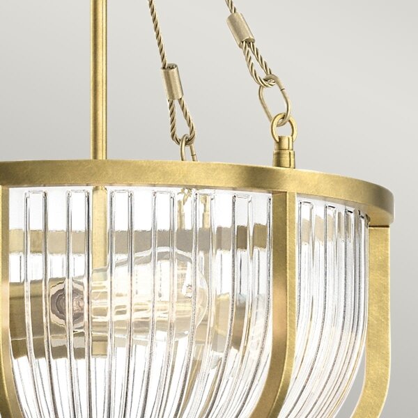 Quintiesse QN-ROUX3-NBR - Lampadario a catena ROUX 3xE27/60W/230V dorato