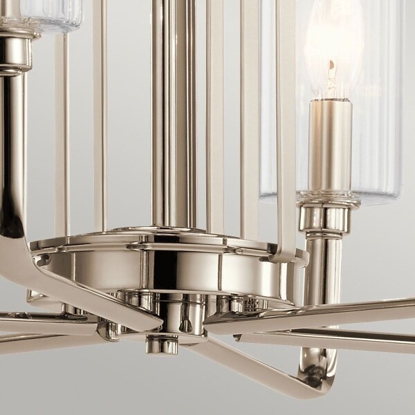 Quintiesse QN-KIMROSE6-PN - Lampadario a stelo KIMROSE 6xE14/40W/230V cromato lucido