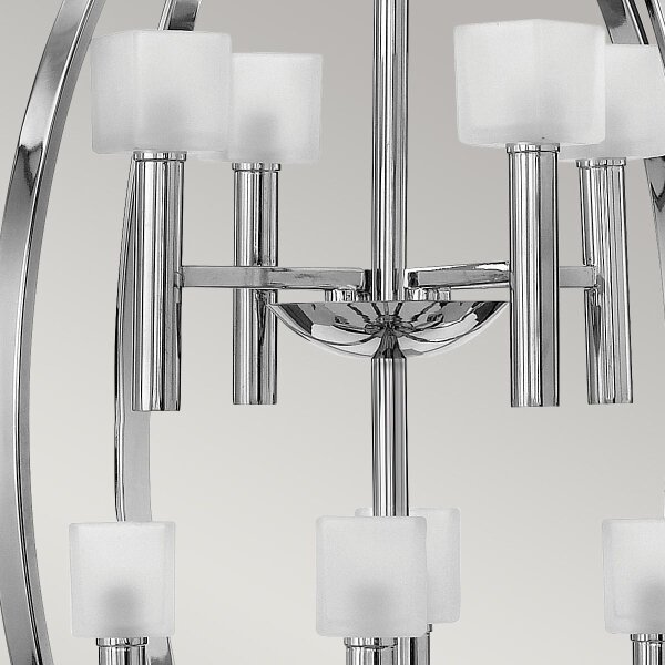 Quintiesse QN-MONDO8 - Lampadario LED a sospensione su cavo MONDO 8xG9/3W/230V finitura cromo lucido
