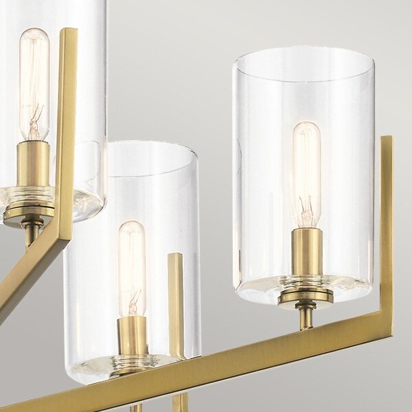 Quintiesse QN-NYE6-BNB - Lampadario a stelo NYE 6xE14/40W/230V dorato