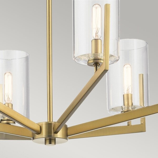 Quintiesse QN-NYE6-BNB - Lampadario a stelo NYE 6xE14/40W/230V dorato