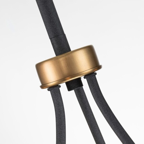 Quintiesse QN-SILAS-3P-DZ - Lampadario a stelo SILAS 3xE27/60W/230V nero/oro