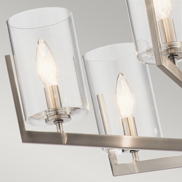 Quintiesse QN-NYE6-CLP - Lampadario a stelo NYE 6xE14/40W/230V cromo satinato