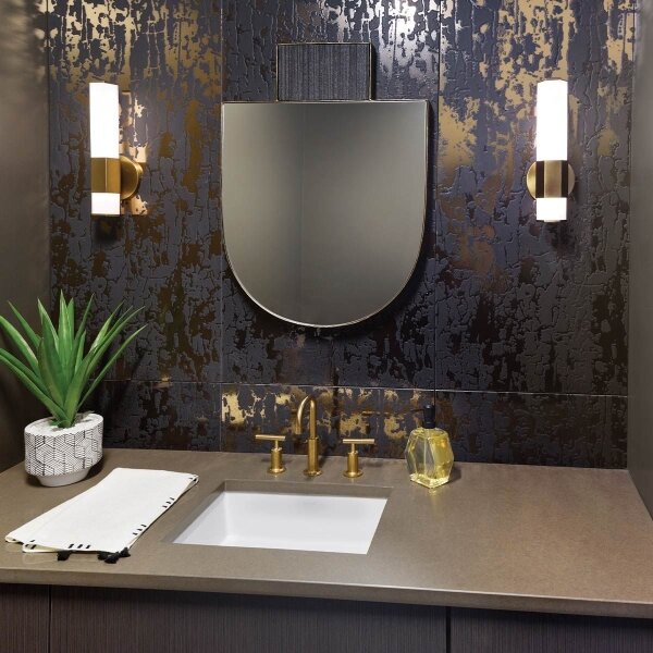 Quintiesse QN-FACET-LED1-HB-BATH-LED Applique da bagno FACET LED/12W/230V IP44 dorato