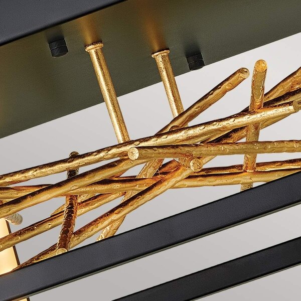 Quintiesse QN-STYX-LED-F-BG - Plafoniera LED STYX LED/8W/230V nero/oro