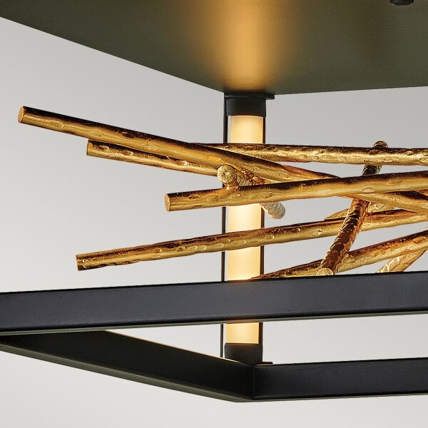 Quintiesse QN-STYX-LED-F-BG - Plafoniera LED STYX LED/8W/230V nero/oro