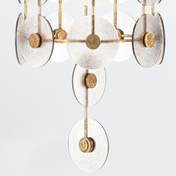 Quintiesse QN-MERIDIAN-9P-DG - Lampadario a sospensione MERIDIAN con catena 9xE14/40W/230V, finitura oro